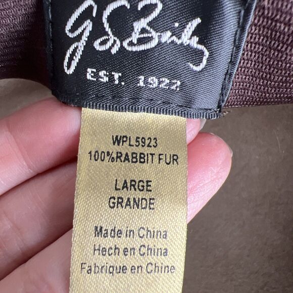 Bailey Hollywood Cabbie Newsboy Flat Hat Tan Size Large Rabbit Fur - Picture 3 of 5